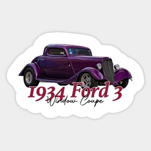 1934 Ford 3 Window Coupe Sticker